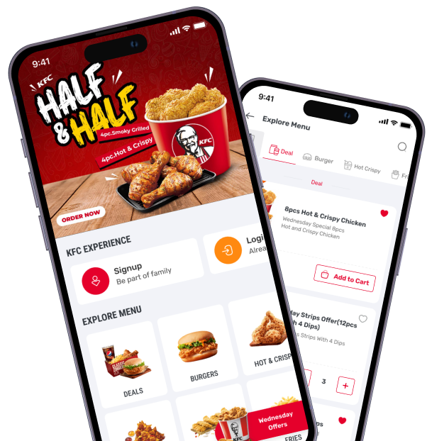 KFC App Interface